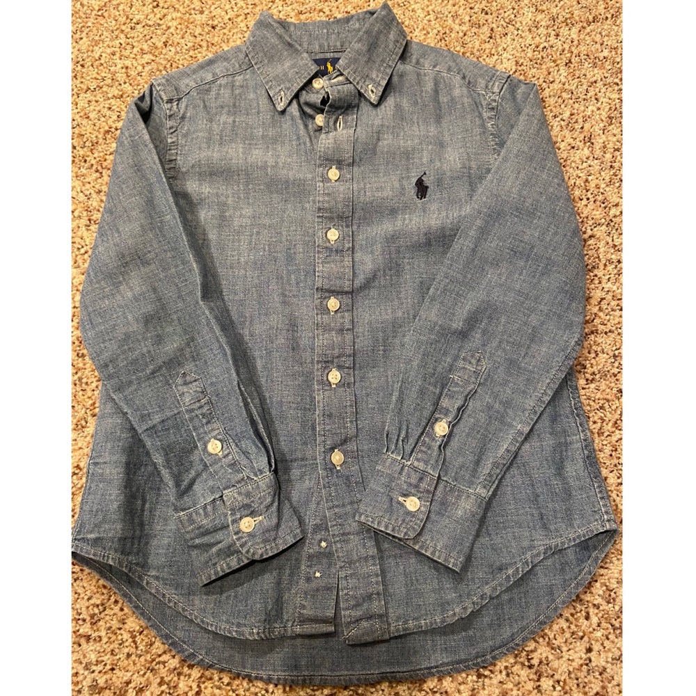 Boys Ralph Lauren chambray button down shirt